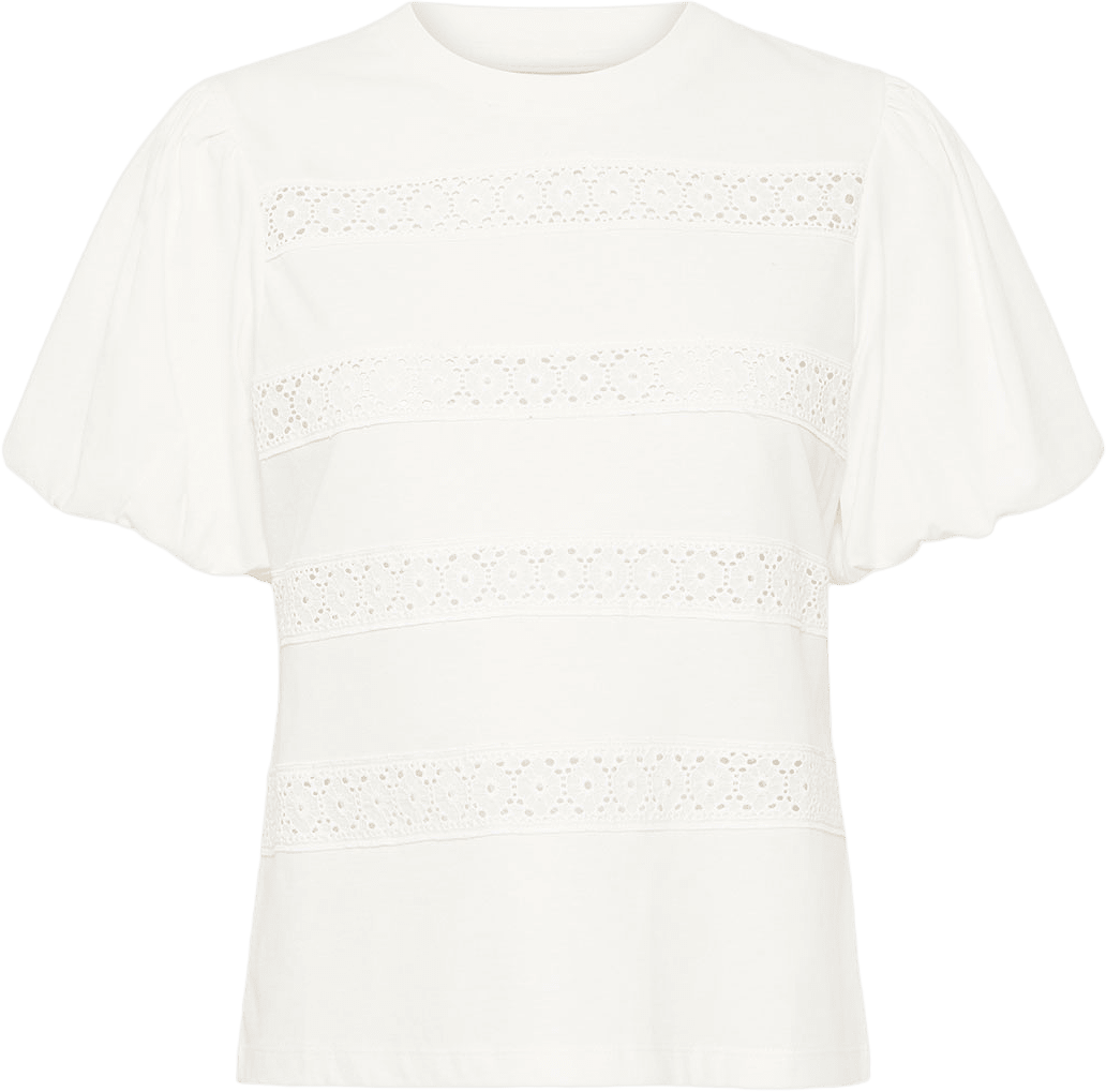 IHMALENNA SS; Ichi T-shirt, från ICHI, i färgen Cloud Dancer.