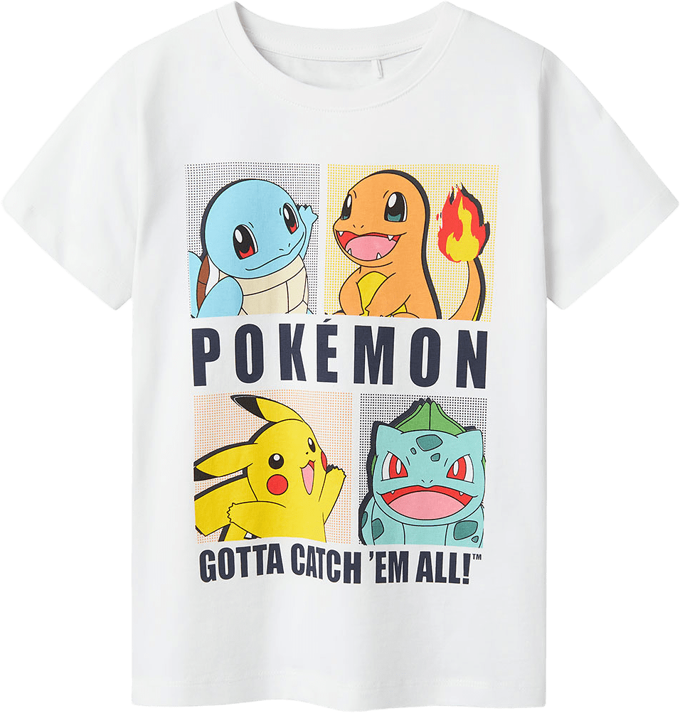 T-Shirt Nkmdazz Pokemon Nreg Ss Top Box Noo, från Name It, i färgen Bright White.