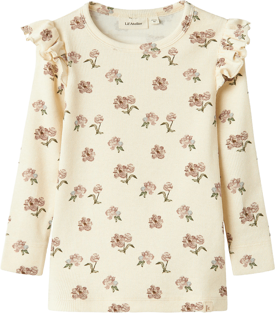 Gavo slim tröja, från Lil'Atelier, i färgen Turtledove Peony.