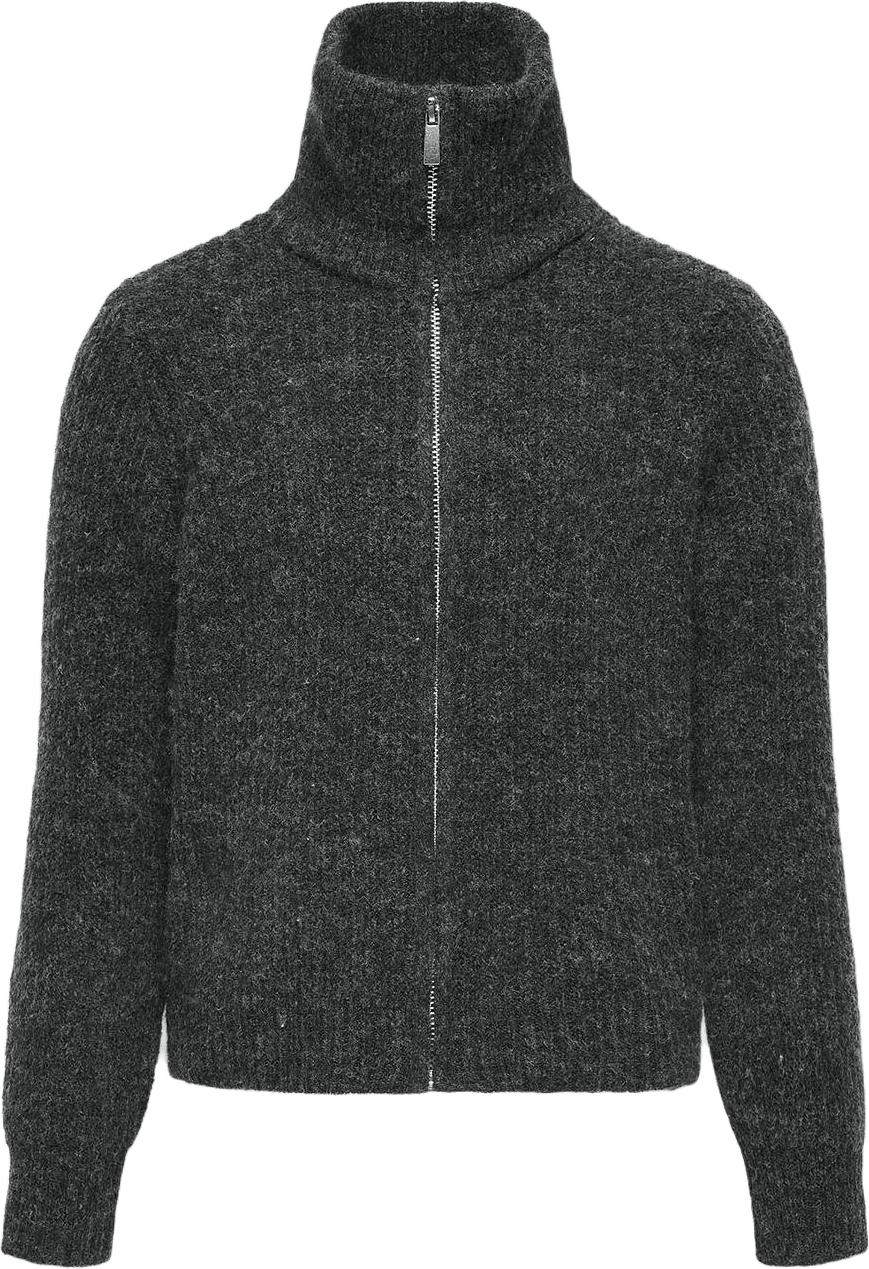 KOGFRIDI LIFE ZIP CARDIGAN, från Only, i färgen Dark Grey Melange.