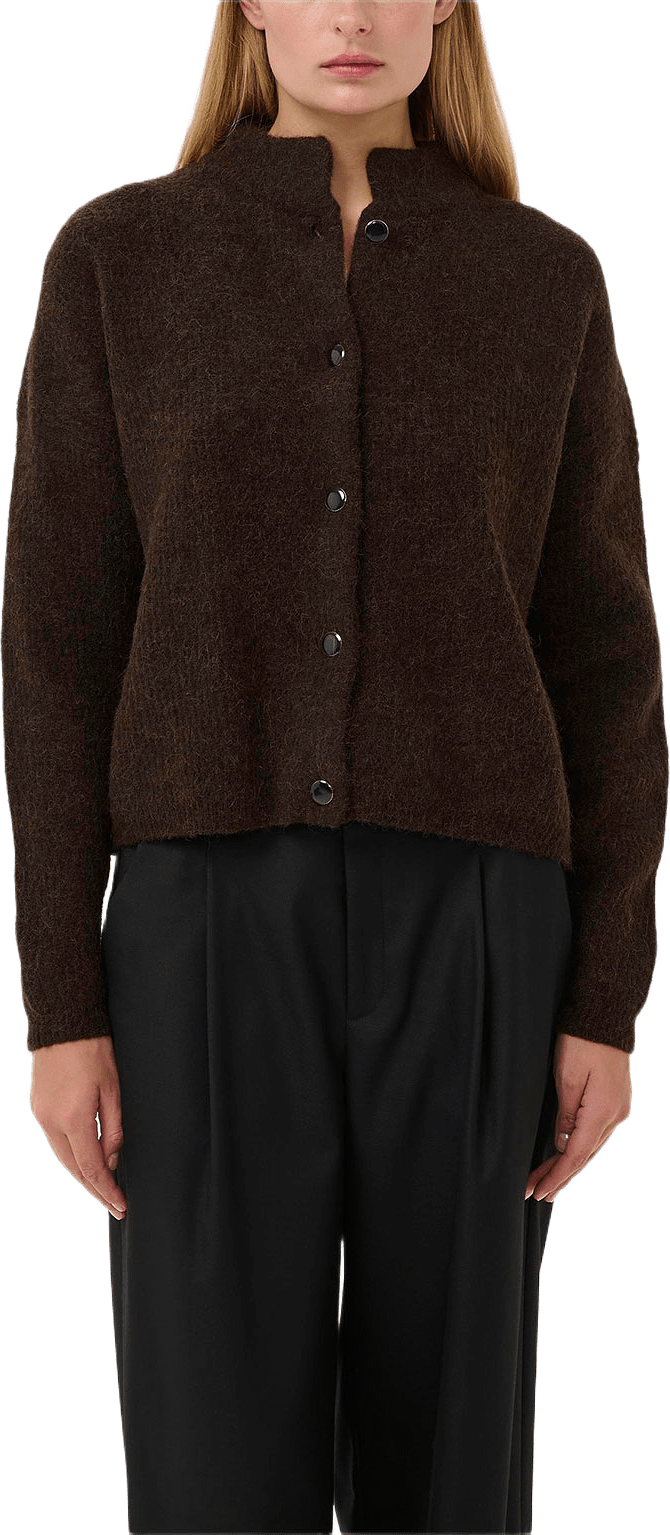 AlphaGZ Short Cardigan, från Gestuz, i färgen Molé.