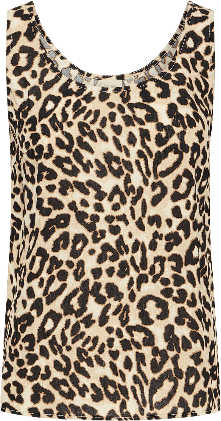 FREASE TOP 2 Shirt, från Fransa, i färgen Brown Leopard Art.