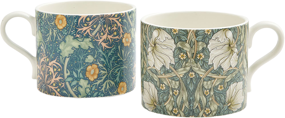 Muggar 2-pack Seaweed & Pimpernel 0,34 L, från Morris & Co, i färgen Multicolor.