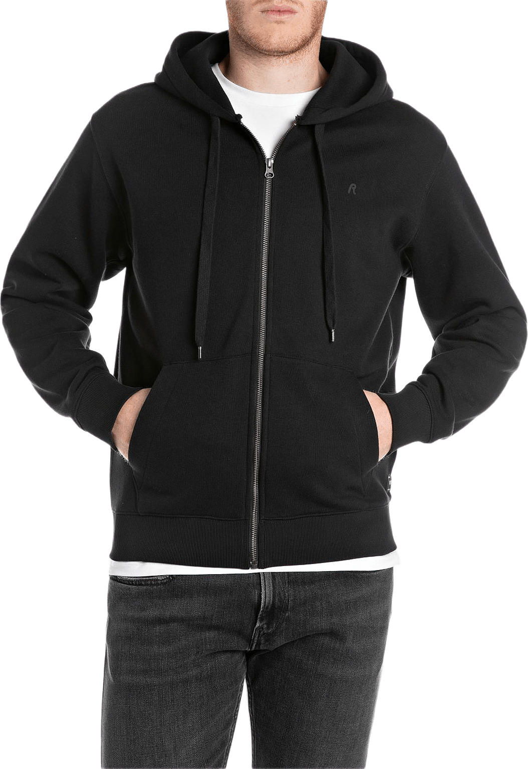 Brushed Fleece Hoodie, från Replay, i färgen Black.