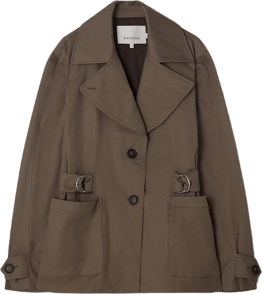 UTILITY JACKET, från Dagmar, i färgen Khaki Green.