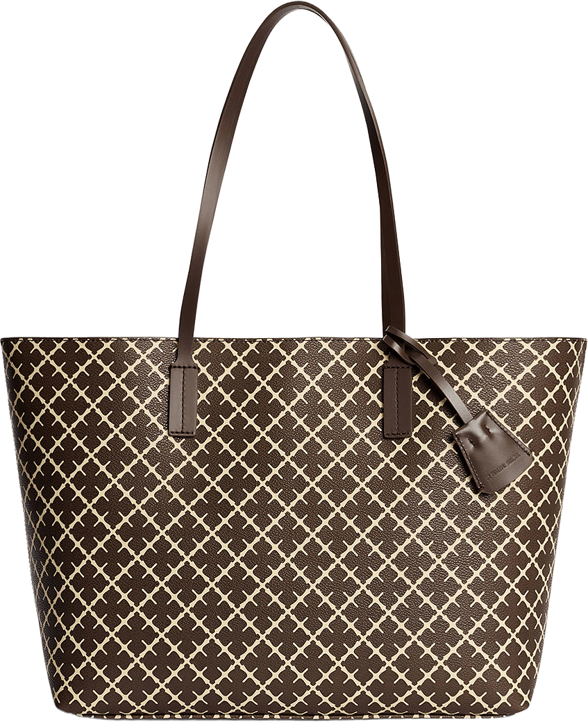 Abigail mönstrad toteväska, från By Malene Birger, i färgen Warm Brown.