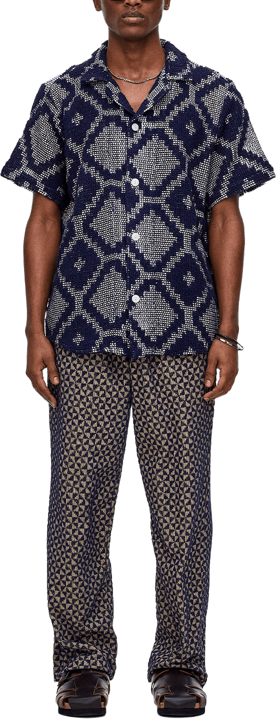 Trastevere Crochet Shirt, från OAS, i färgen Dk-blue.