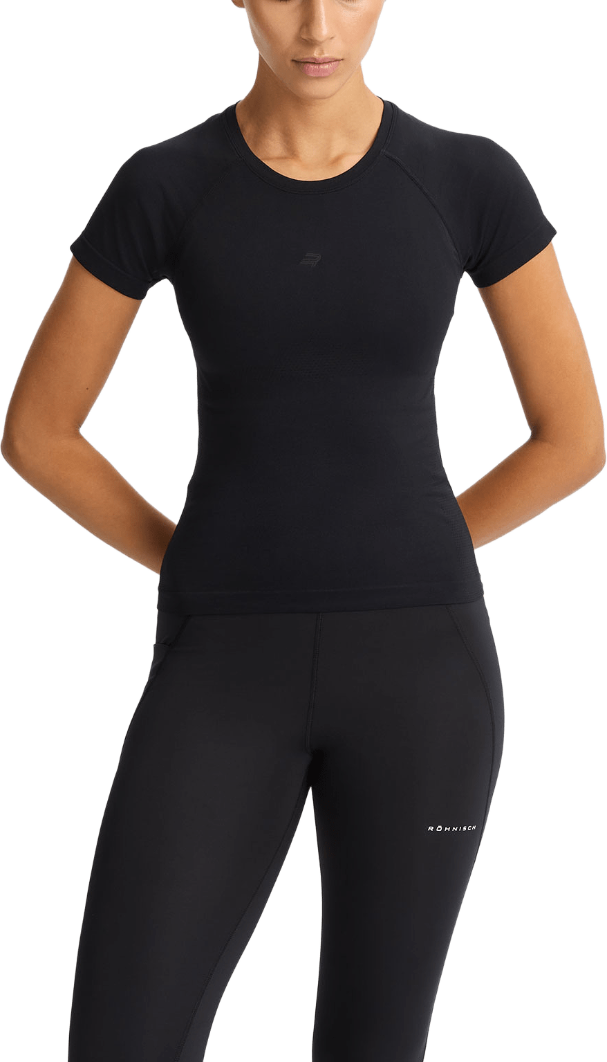 Seamless Flex Tee, från Röhnisch, i färgen Black.