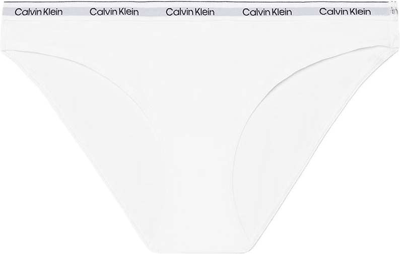 Trosa i Bikini modell, Bomull, Icon Logo., från Calvin Klein, i färgen White.