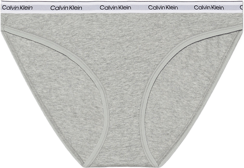 Trosa i Bikini modell, Bomull, Icon Logo., från Calvin Klein, i färgen Grey Heather.