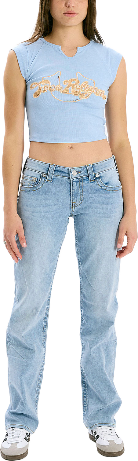 Sarah Low Rise Straight, från True Religion, i färgen Light Wash.