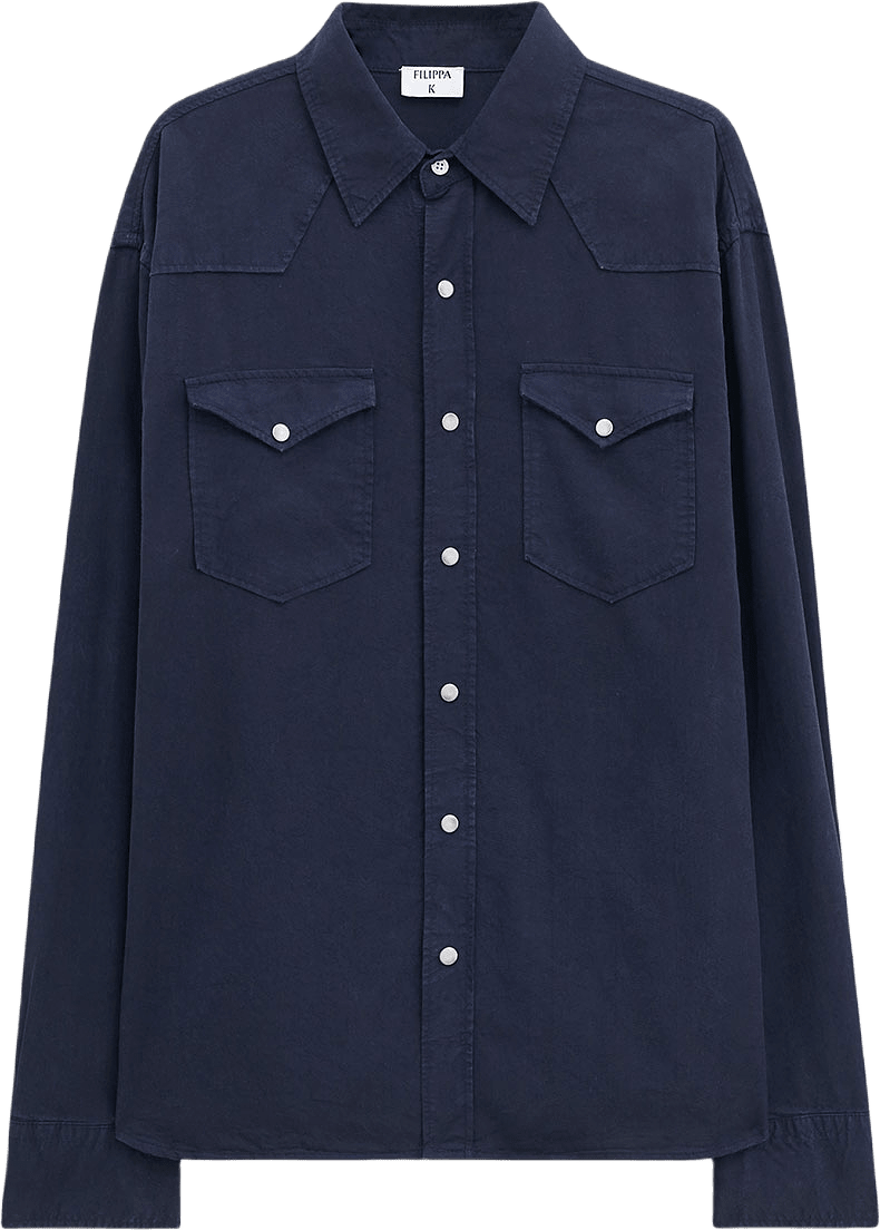 Western Shirt, från Filippa K, i färgen Navy.