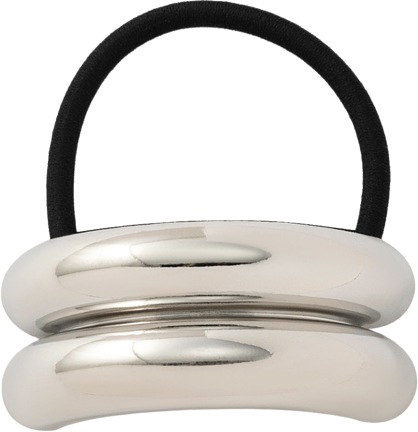 Hårsnodd EMMY, från Appear, i färgen Silver.
