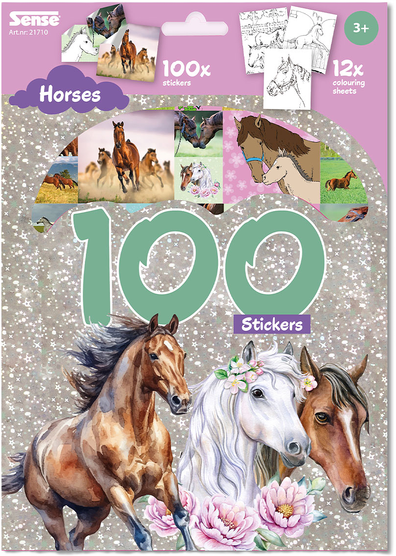Hästar 100 Stickers, från SENSE.