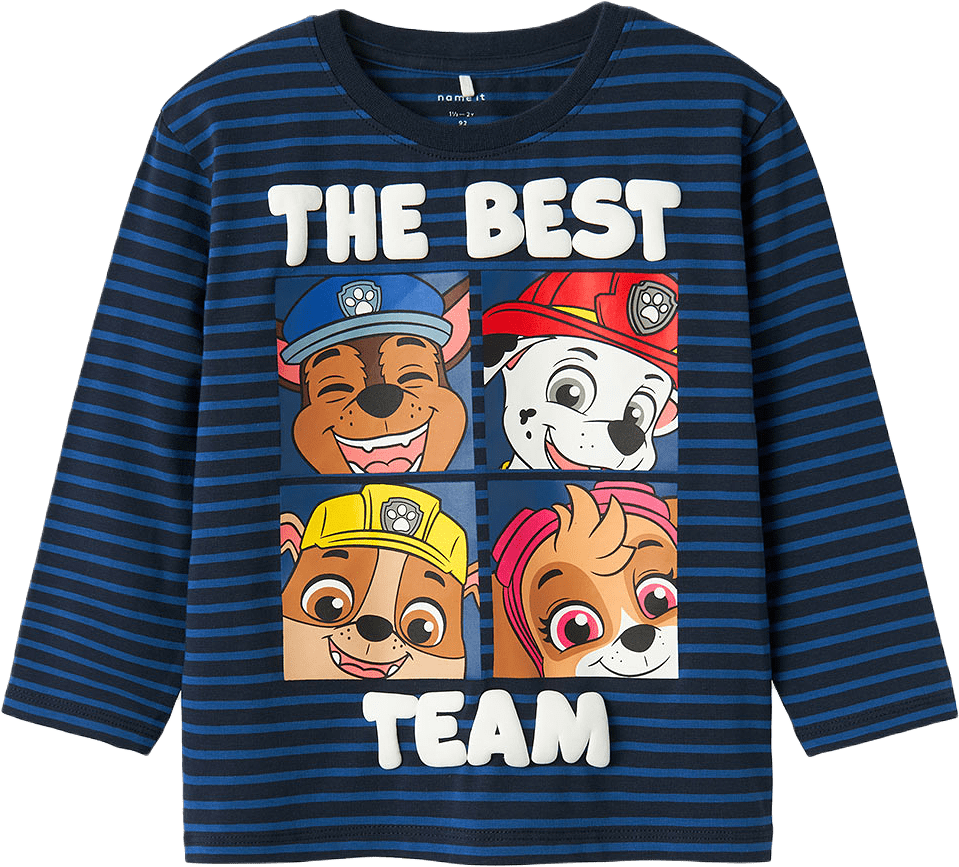 NMMJASPER PAW LS NREG TOP CPLG, från Name It, i färgen Navy Blazer.