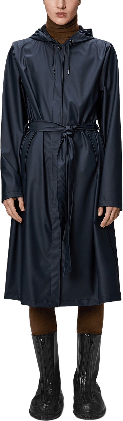 A-Line Longer W Jacket W3, från Rains, i färgen Navy.