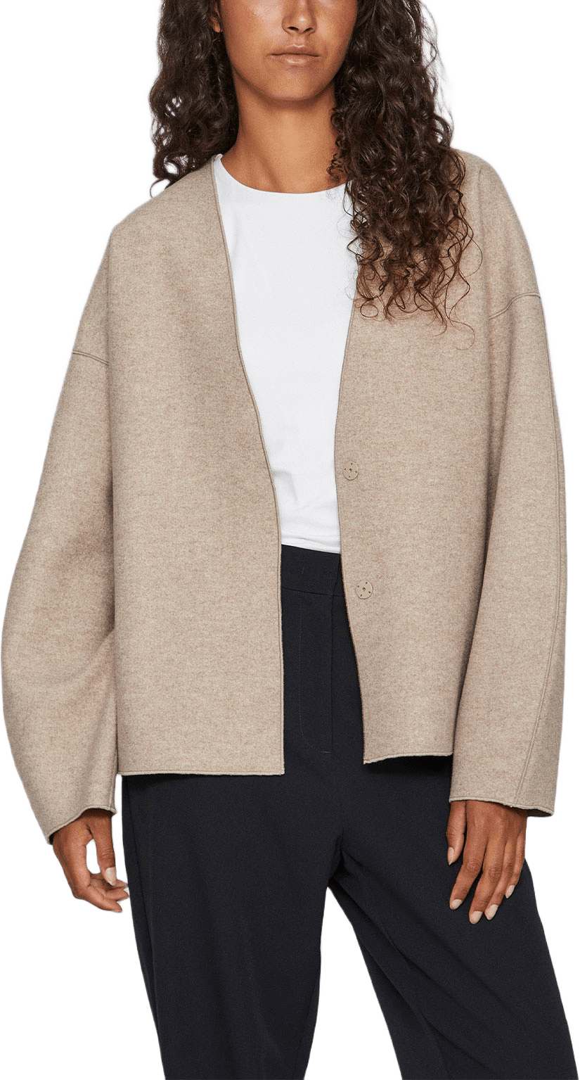 VIJUICE LOOSE L/S JACKET, från Vila, i färgen Natural Melange.