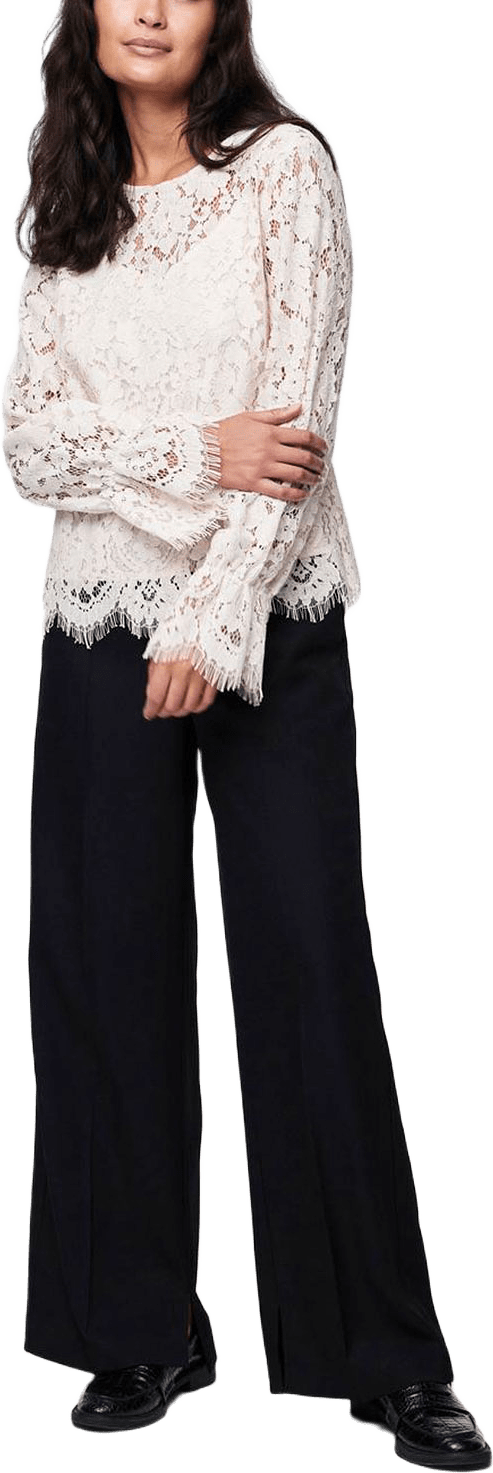 Yasperla Ls Lace Top, från Y.A.S, i färgen Whitecap Gray.