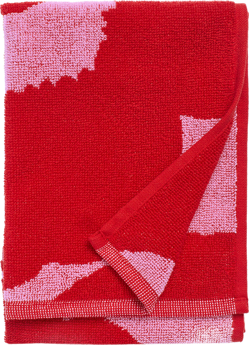 Unikko Guest Towel 30x50 Cm, från Marimekko, i färgen Red, Pink.