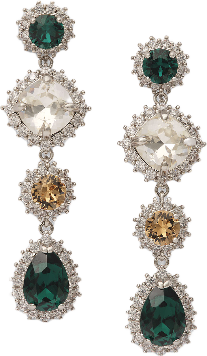 Celia Earrings, från Lily and Rose, i färgen Emerald Silver.