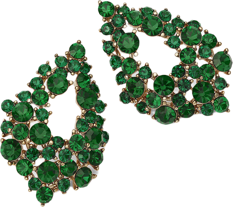 Alice Earrings, från Lily and Rose, i färgen Emerald Gold.