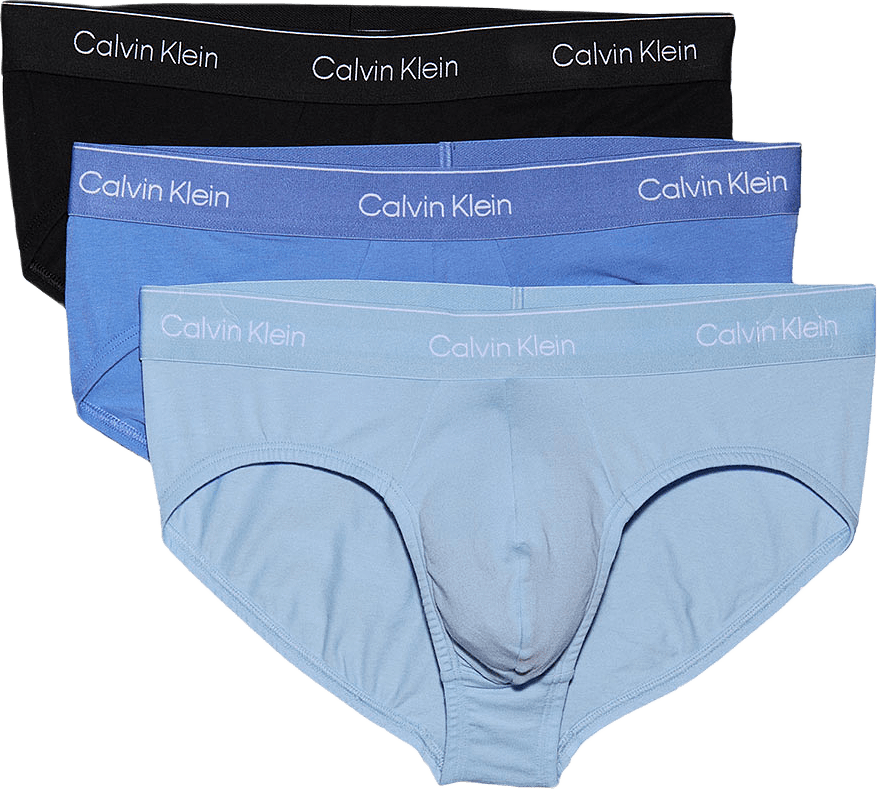 3 Pack Briefs, från Calvin Klein, i färgen Black, Glacier, Blue Bell W/ Dtm Wb.