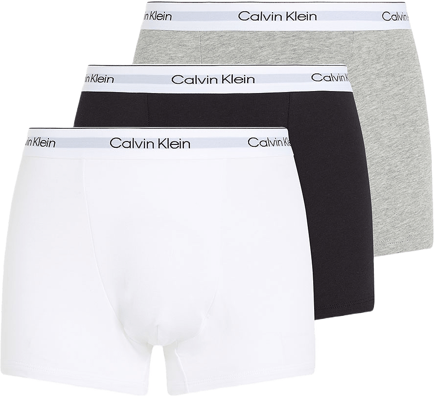 Relaxed Dart Trunk 3-Pack, från Calvin Klein, i färgen Black, White, Grey Heather.