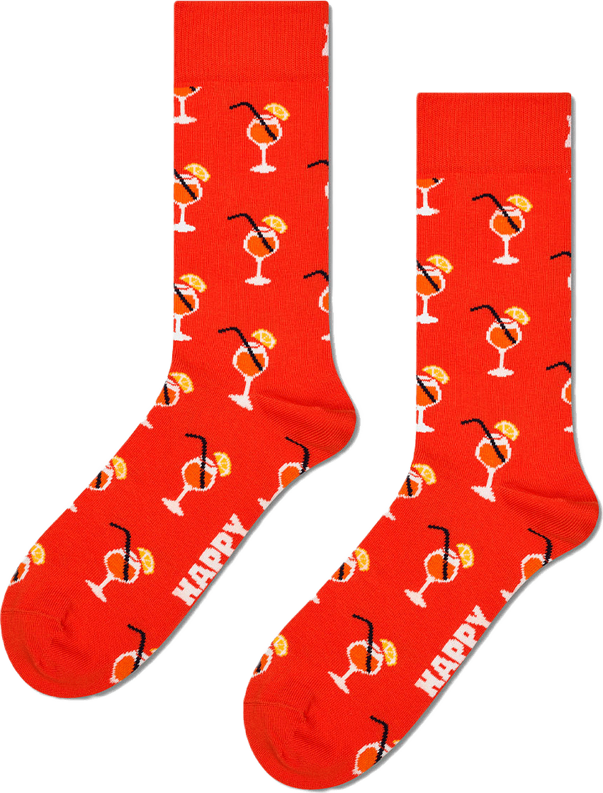 Orange Spritz Sock, från Happy Socks, i färgen Dark Orange.