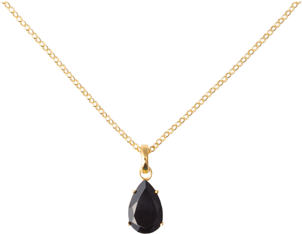 Stone drop pendant, från Sophie by Sophie, i färgen Gold/Black Onyx.