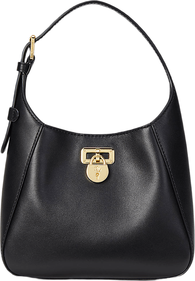 Leather Small Tanner Shoulder Bag, från Lauren Ralph Lauren, i färgen Black.