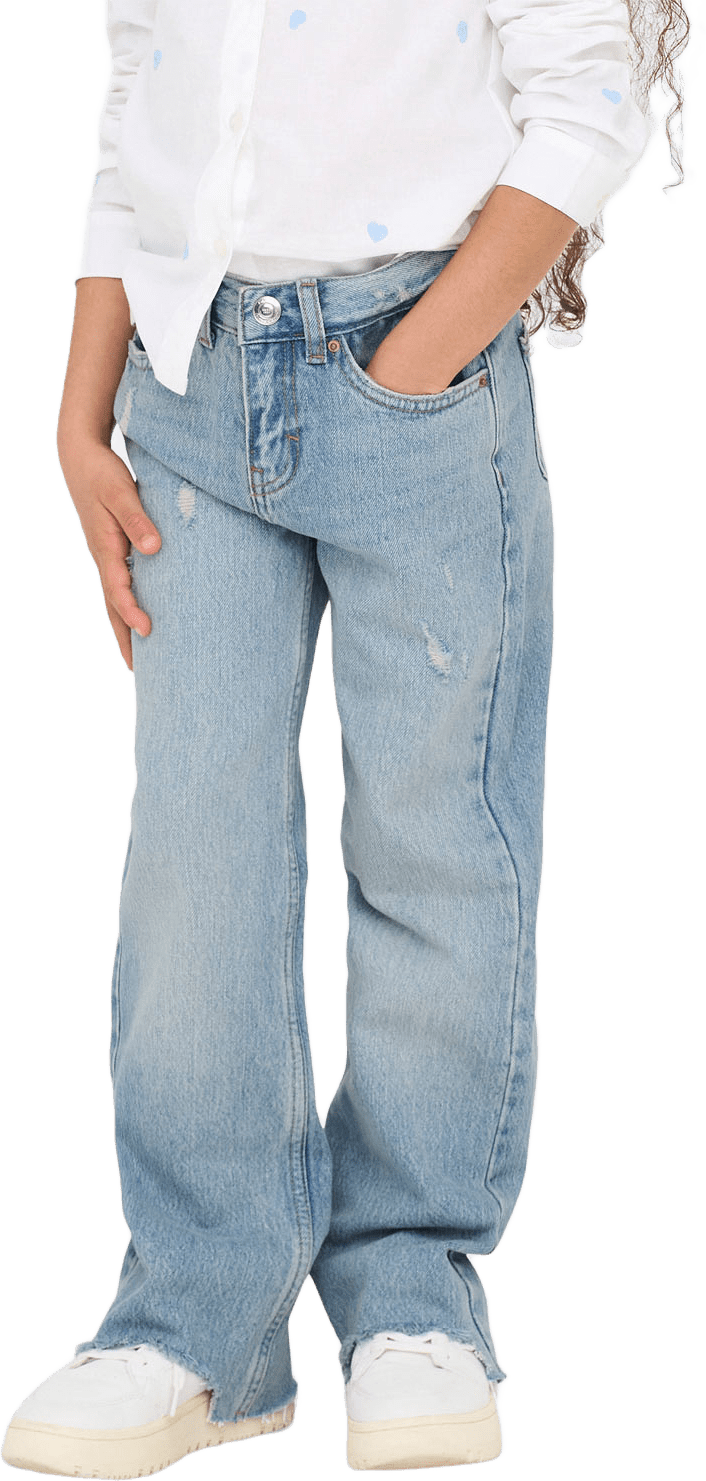 Kogjuicy breda jeans, från Only, i färgen Light Blue Denim.