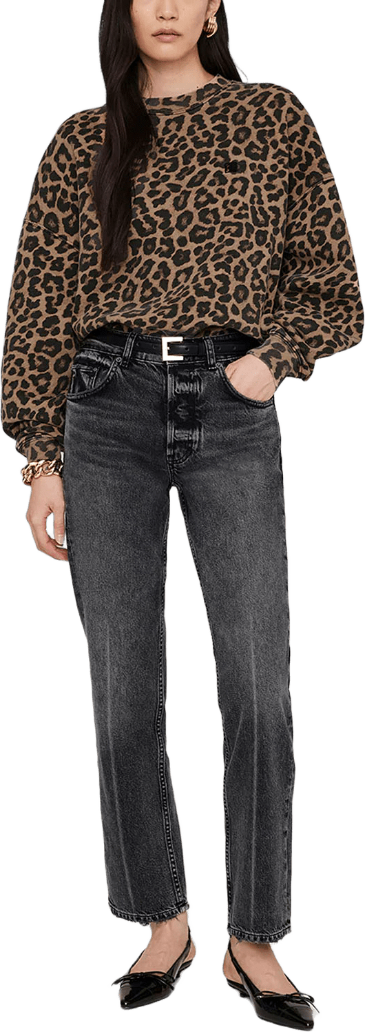 Miles Sweatshirt, från Anine Bing, i färgen Leopard.