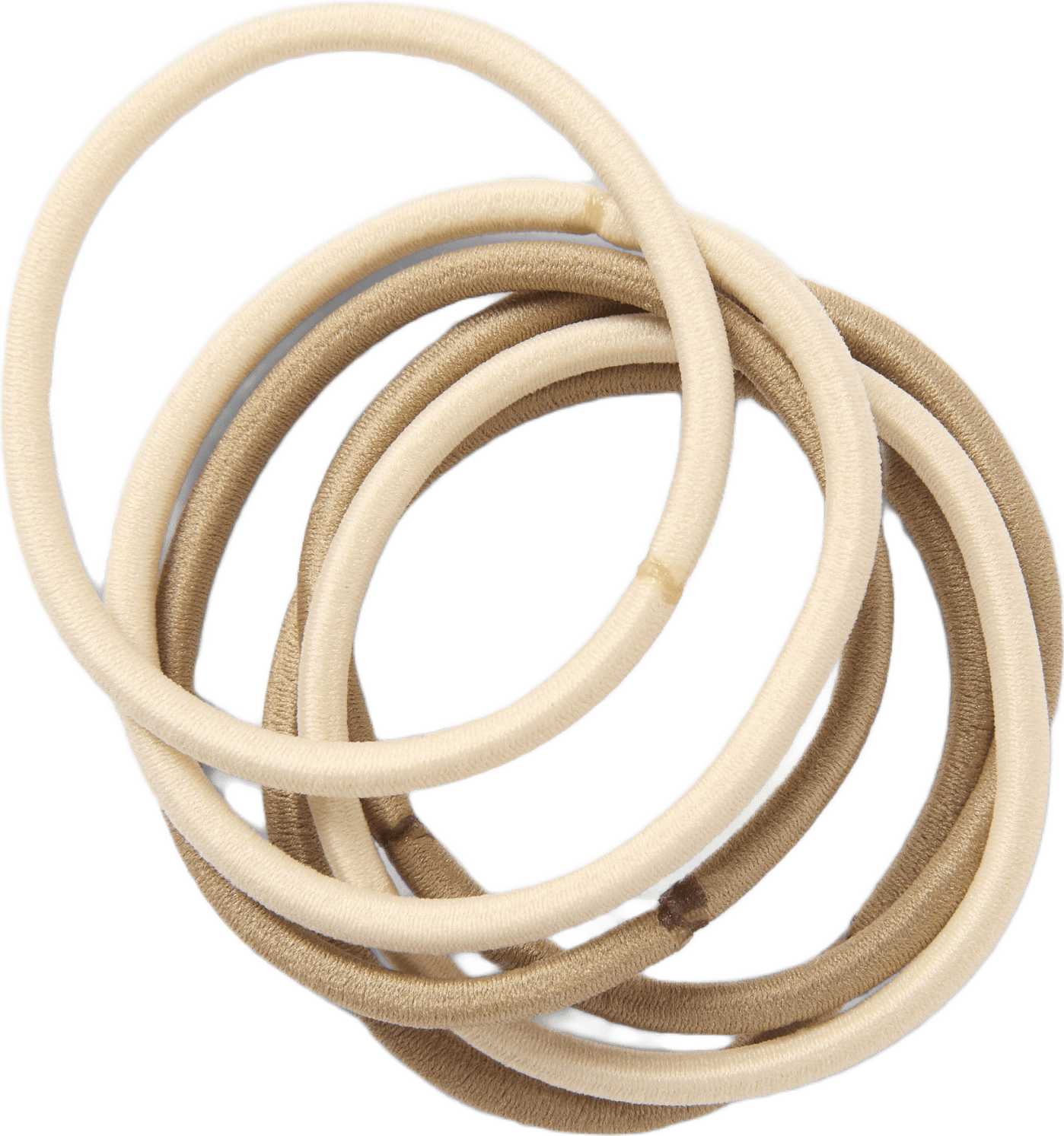 Hårsnodd, 6-pack, från Å BEAUTY, i färgen Brown + Beige.