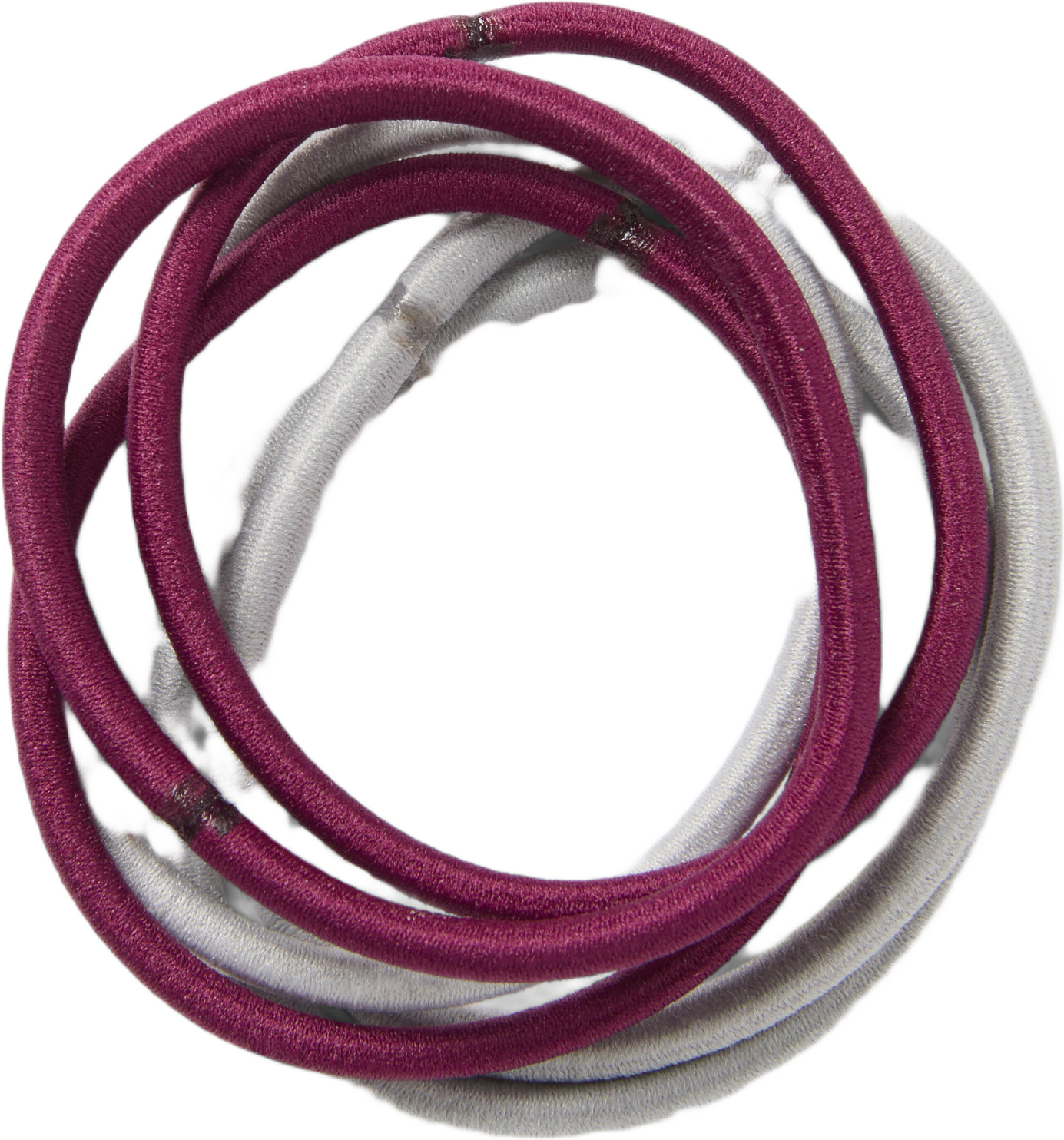 Hårsnodd, 6-pack, från Å BEAUTY, i färgen Grey + Wine Red.