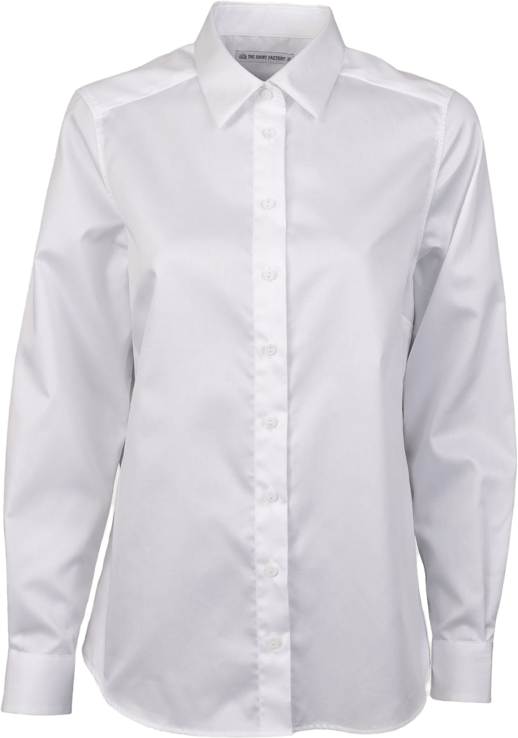 Skjorta Ellie Cotton Sateen, från The Shirt Factory, i färgen White.