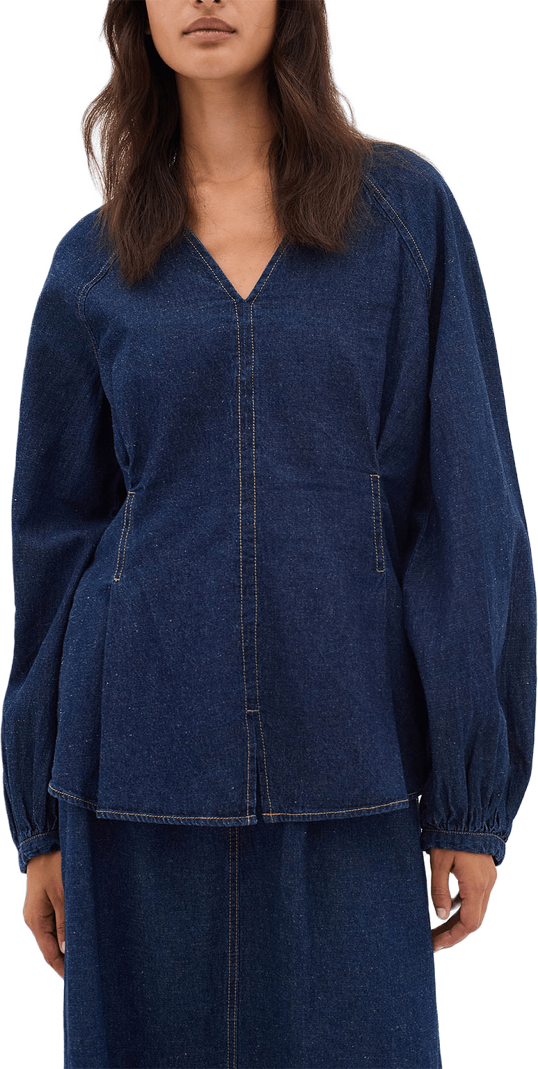 RubinaIW Blouse; InWear Shirt, från Inwear, i färgen Blue Denim.