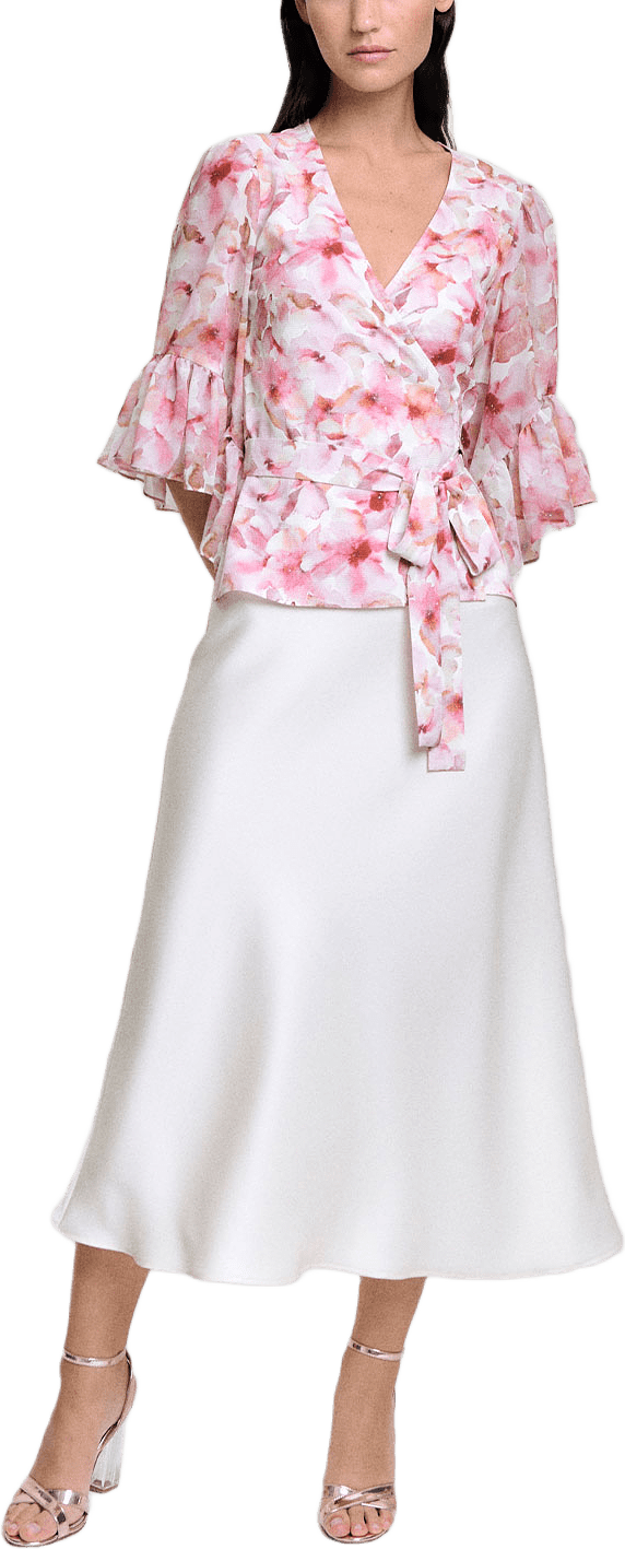 Hallie Blouse, från Ida Sjöstedt, i färgen Coral Florals.