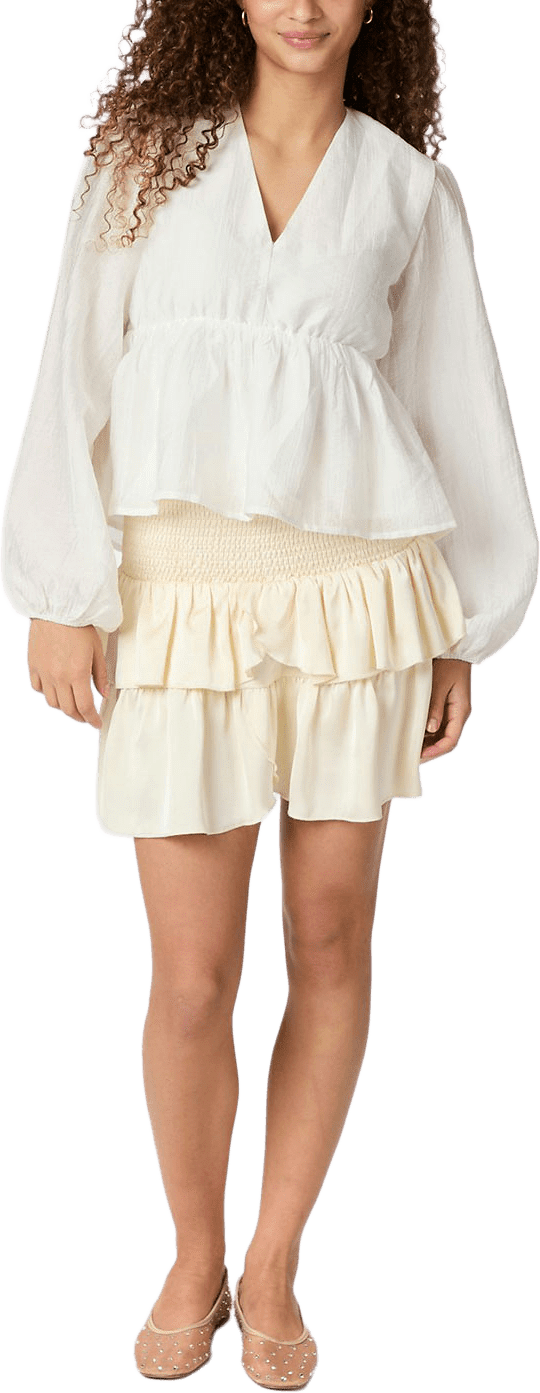 Timmy Solid Blouse, från Neo Noir, i färgen White.