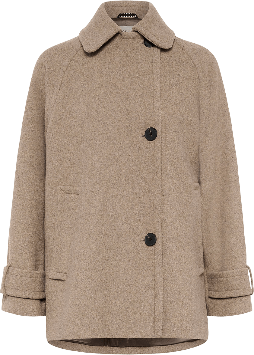 ThoraIW Minona Coat, från Inwear, i färgen Sandy Grey Melange.