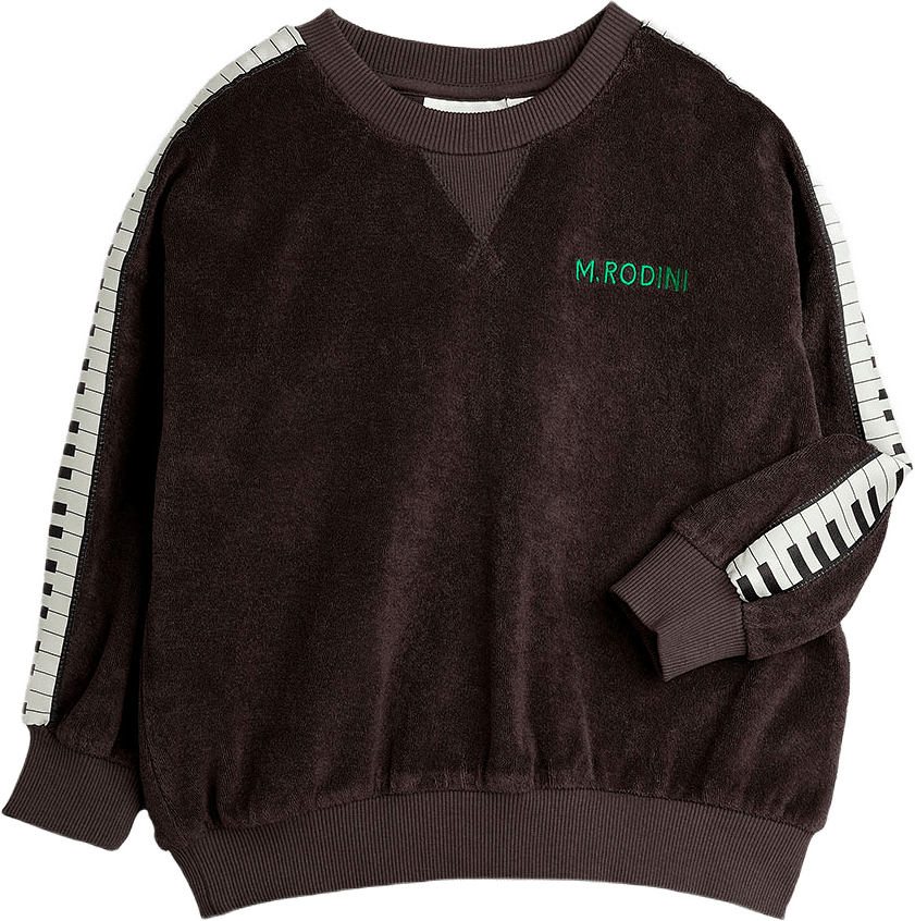 Piano terry sweatshirt, från Mini Rodini, i färgen Black.