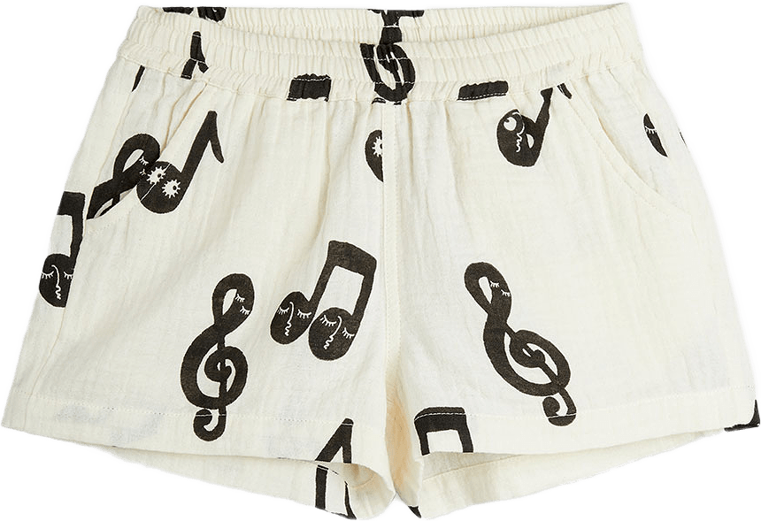 Note muslin shorts, från Mini Rodini, i färgen White.