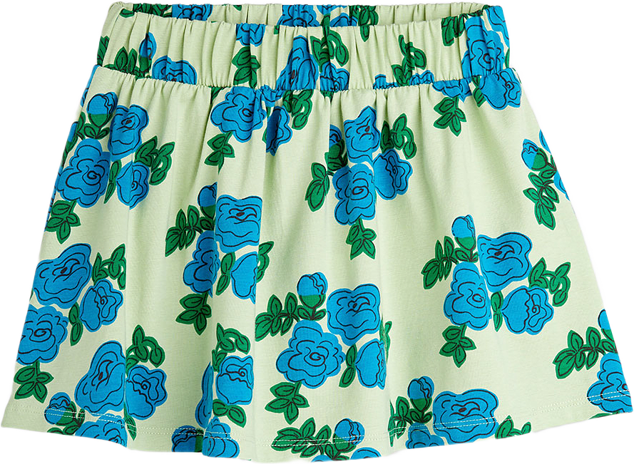 Blue roses skirt, från Mini Rodini, i färgen Green.