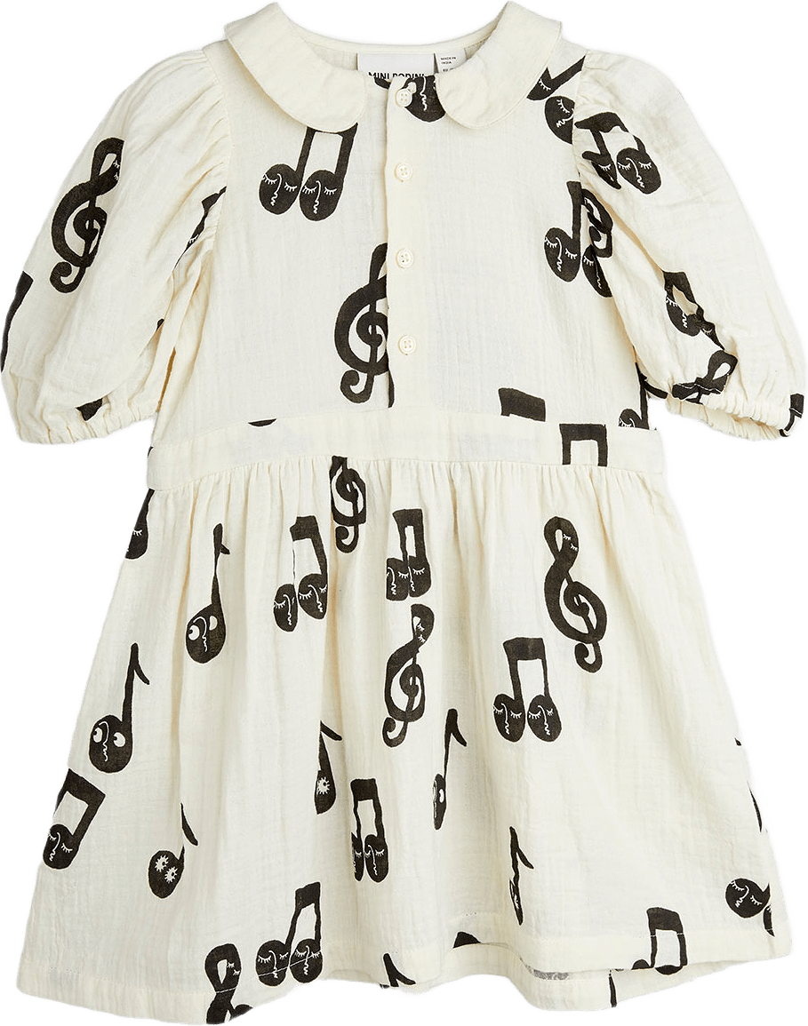 Note muslin Short-sleeve dress, från Mini Rodini, i färgen White.