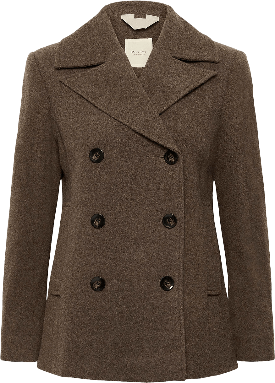 LekiasPW Coat, från Part Two, i färgen Dark Walnut Melange.