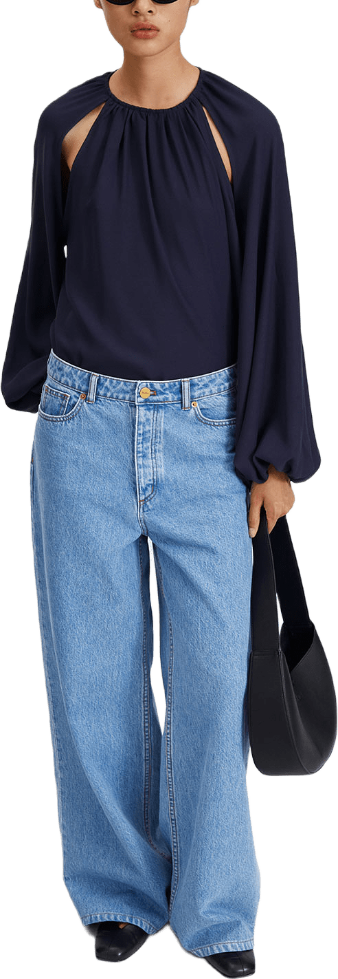 Maggiore Blouse, från Stylein, i färgen Midnight.