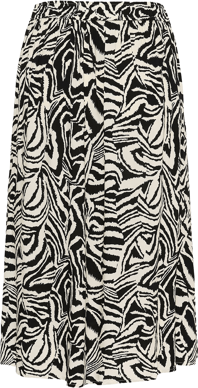 BiseraPW Skirt, från Part Two, i färgen Black Animal Print.