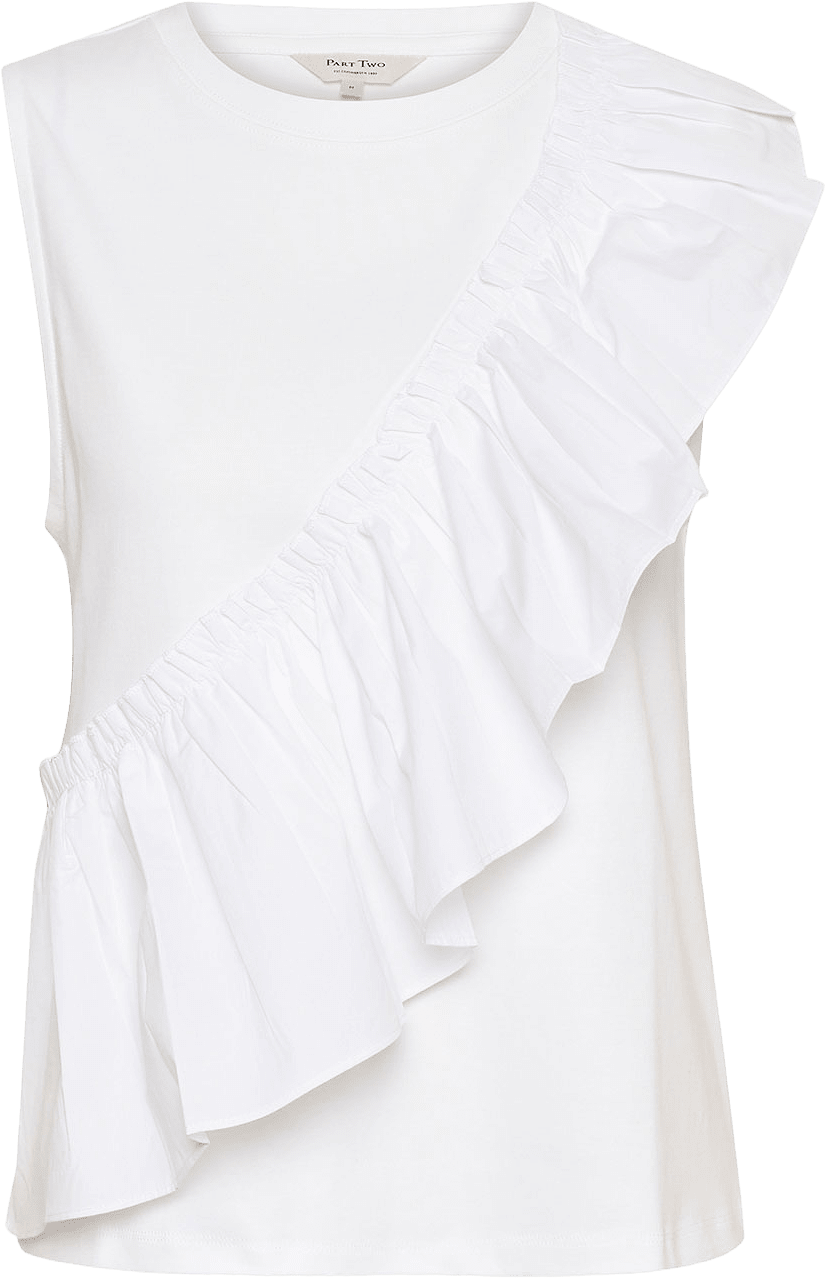 JulievePW Blouse, från Part Two, i färgen Bright White.