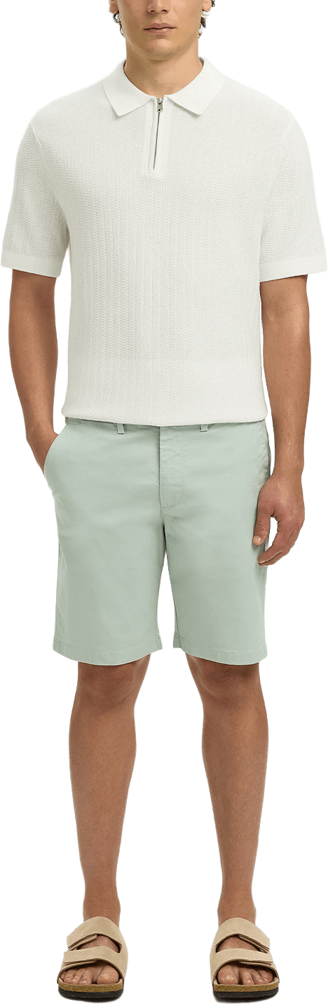 Half Zip Sweather, från Selected Homme, i färgen Egret.