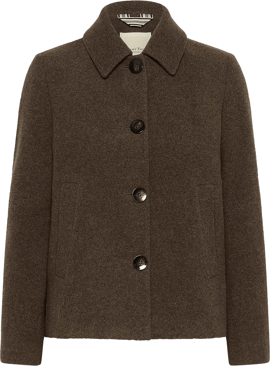LamillaPW Coat, från Part Two, i färgen Dark Walnut Melange.