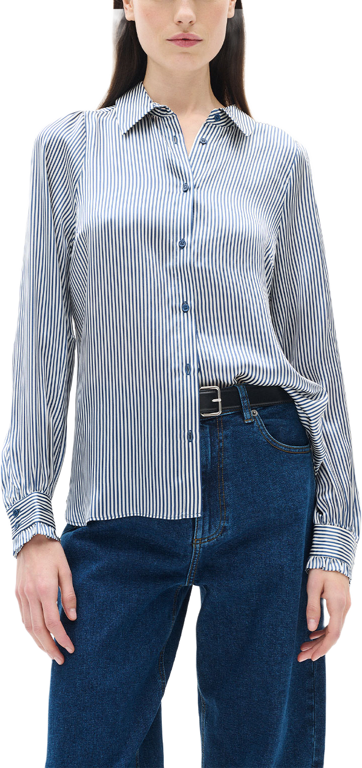 LarinaIW Shirt Premium, från Inwear, i färgen Blue/Creme Stripe.